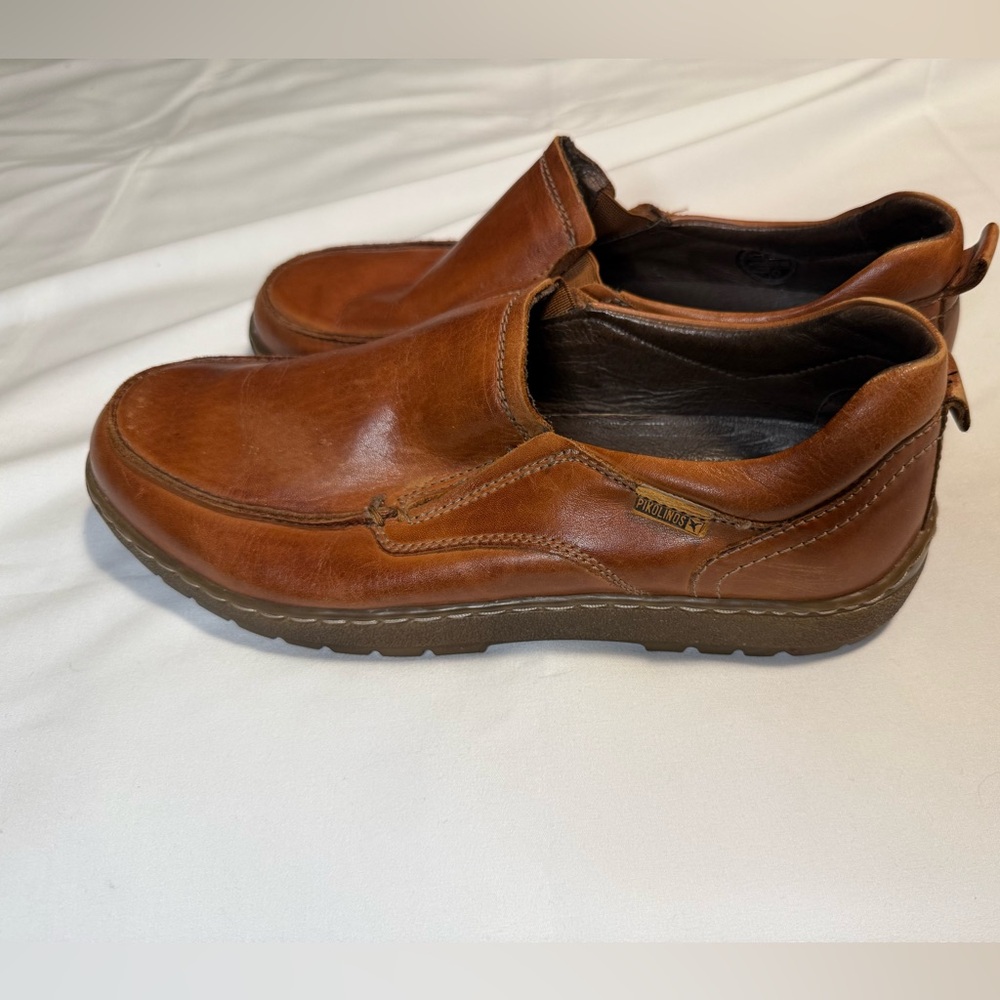 PIKOLINOS Brown Leather Casual Loafers